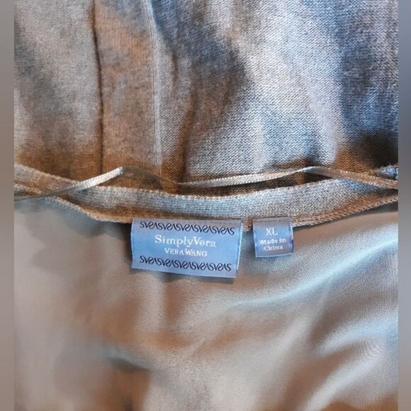 Vera Wang Gray button-up cardigan - Picture 3 of 6